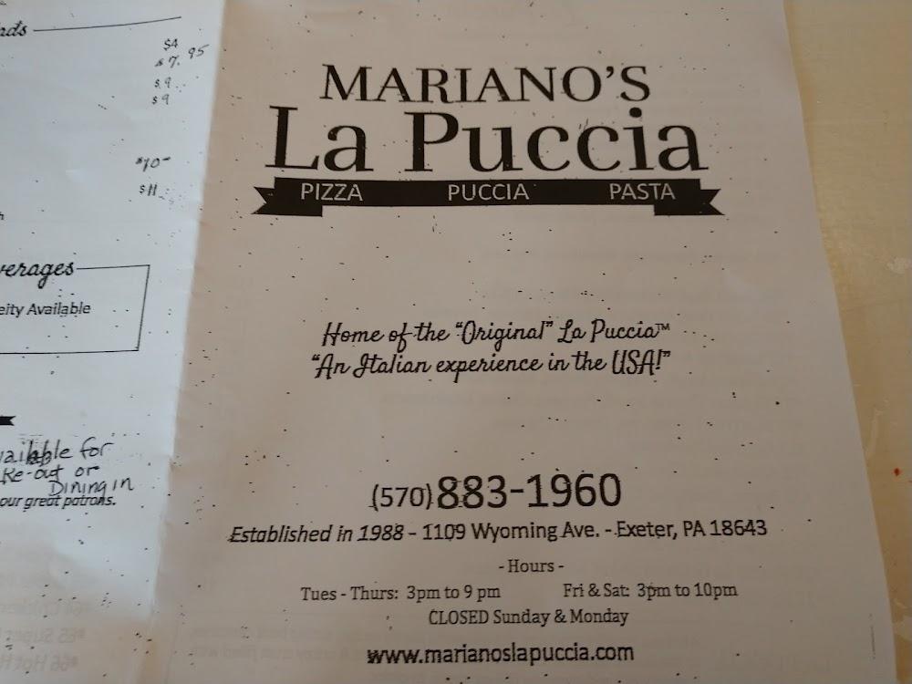 Mariano's La Puccia Menu image 4